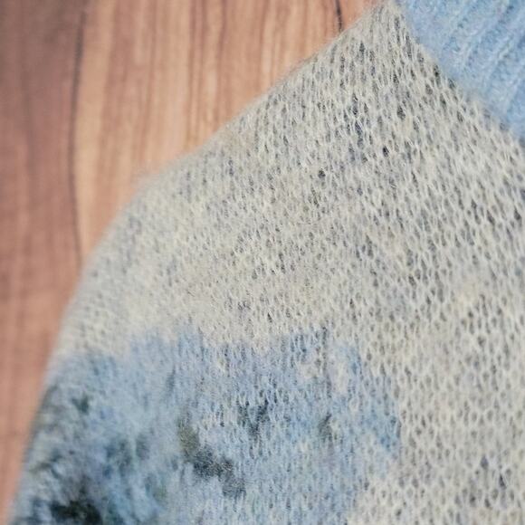 The Kooples Blue Colorblock Wool & Alpaca Sweater, Sz 3 / US 8-10 - Picture 6 of 14